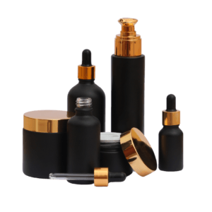 pack emballage cosmétique noir doré