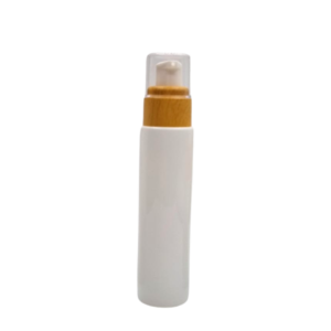 Flacons Laura Blanc Pump Bambou 50ml- Pack'Arijing - Emballages cosmétique