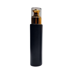 Flacons Laura Noir pump Dorée 100ml- Pack'Arijing - Emballages cosmétique