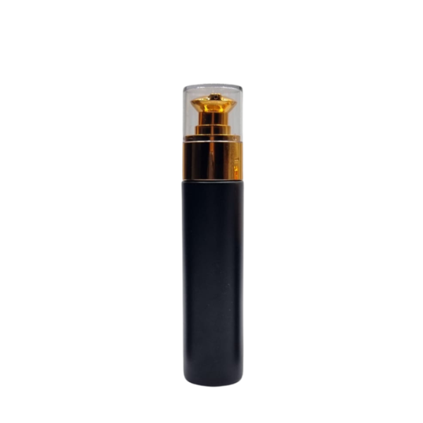 Flacons Laura Noir pump Dorée 50ml- Pack'Arijing - Emballages cosmétique