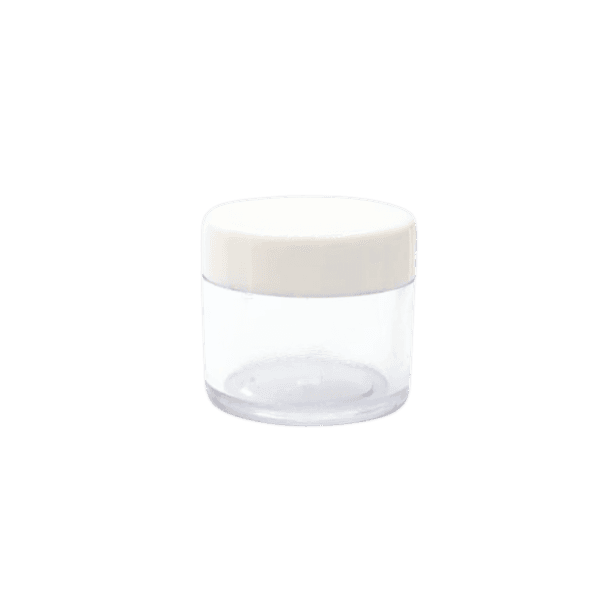 12 pièces Pot Plastique 20 g cap blanc