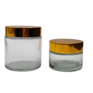 Pot en verre  (Transparent Sablé Noir  Marron) 50g