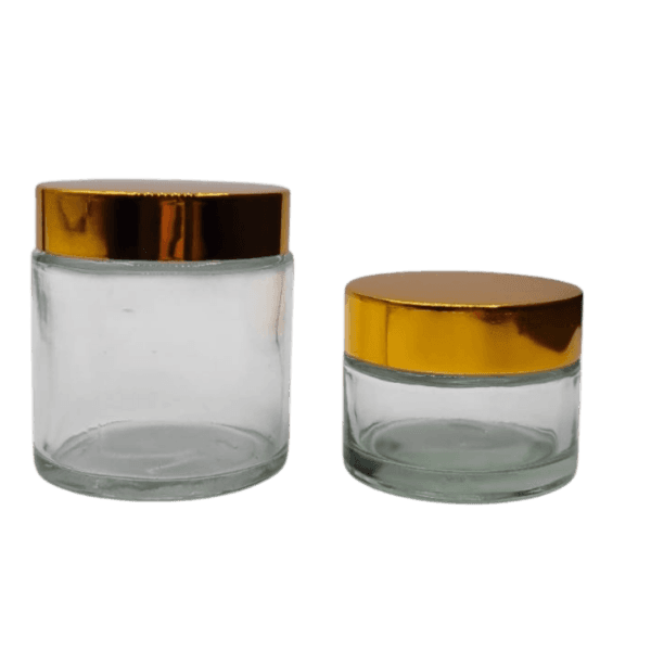 Pot en verre  (Transparent Sablé Noir  Marron) 100g