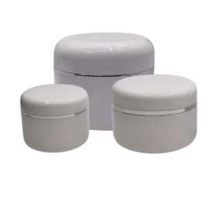 Pot plastique blanc bombé 100g
