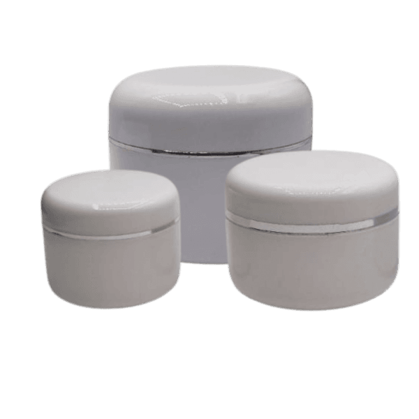 Pot plastique blanc bombé 200g