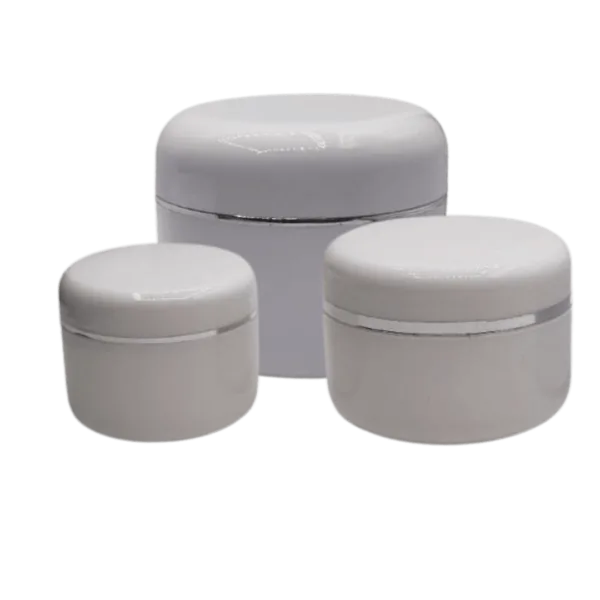 Pot plastique blanc bombé 100g