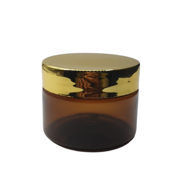 Pot plastique marron cap Doré 100g