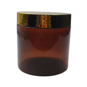 Pot plastique marron cap Doré 200g