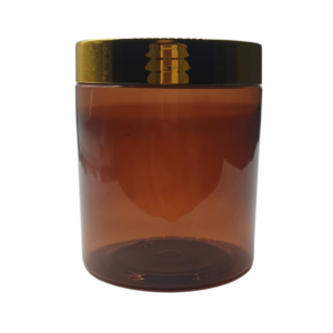 Pot plastique marron cap Doré 250g