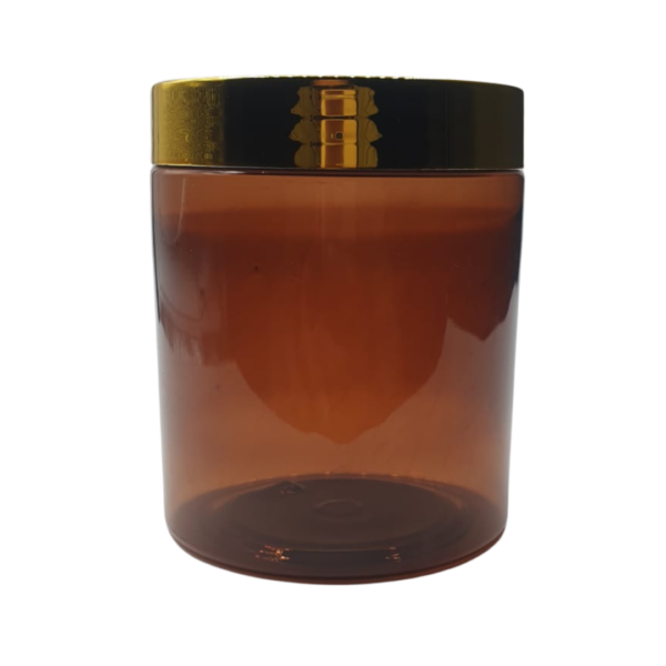 Pot plastique marron cap Doré 250g