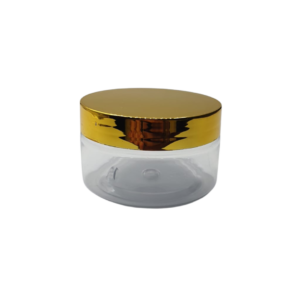 Pot plastique transparent cap Doré 100g