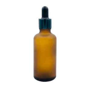 Flacon Pipette 100ml Marron Sablé/Matte Bague Noir