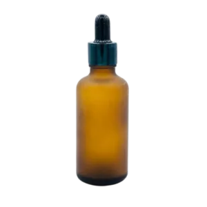 Flacon Pipette 100ml Marron Sablé/Matte Bague Noir
