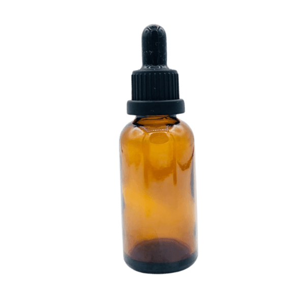 Flacon Pipette 50ml Marron Brillant Bague Noir Sécurisé