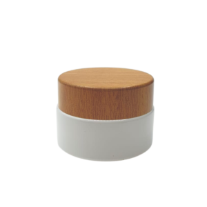 Pot en verre Blanc cap Bambou 20g