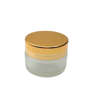 Pot en verre sablé cap doré 20g