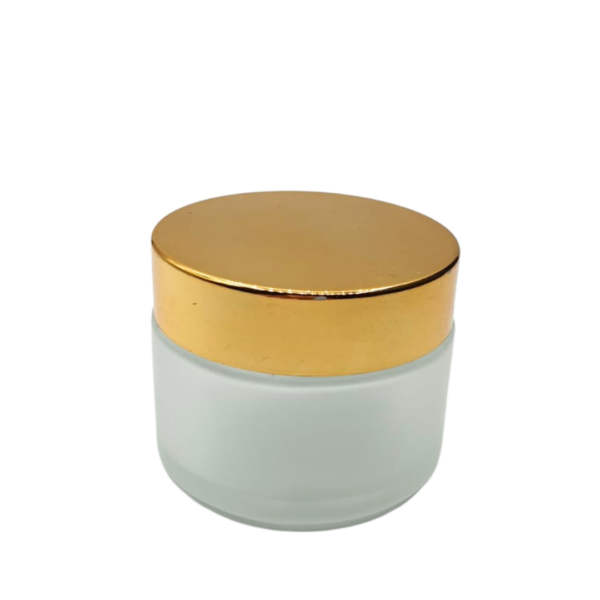 Pot en verre sablé cap doré 50g