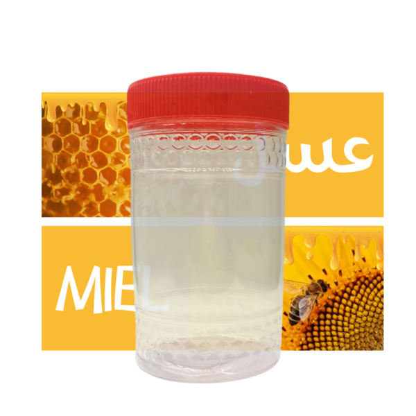 Pot plastique alimentaire (Miel) 1Kg