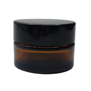 Pot en verre Marron cap Noir  20g