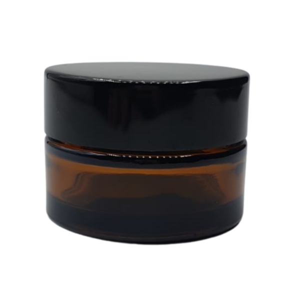 Pot en verre Marron cap Noir  20g