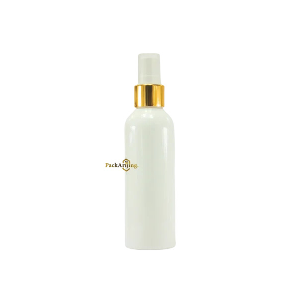 12 Spray en plastique blanc bouchon blanc bag doré 100ml