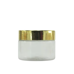 Pot Plastique transparent cap doré 200g