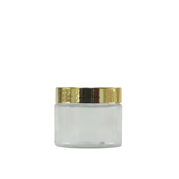 Pot Plastique transparent cap doré 50g