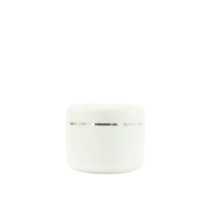 Pot plastique Bombé blanc 100g