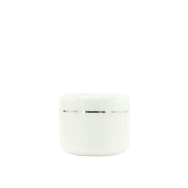 Pot plastique Bombé blanc 100g
