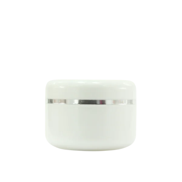 Pot plastique Bombé blanc 200g