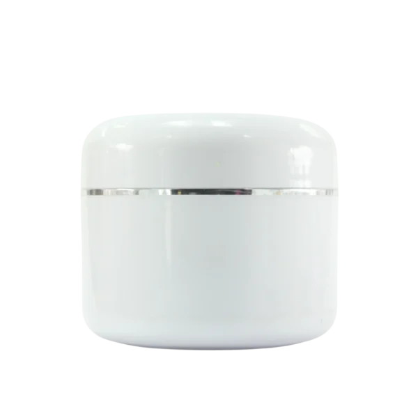 Pot plastique Bombé blanc 250g
