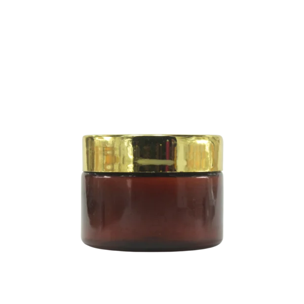 Pot plastique marron cap doré 150g