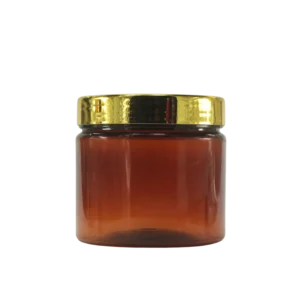 Pot plastique marron cap doré 200g