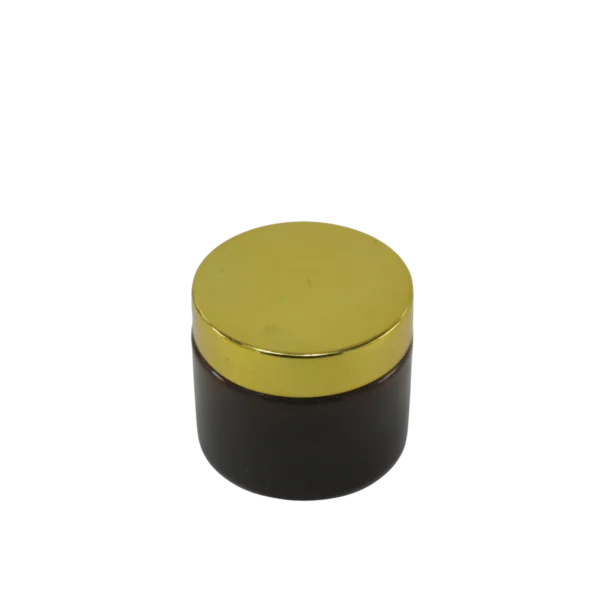 Pot Plastique Marron Cap Doré 100g – Image 2