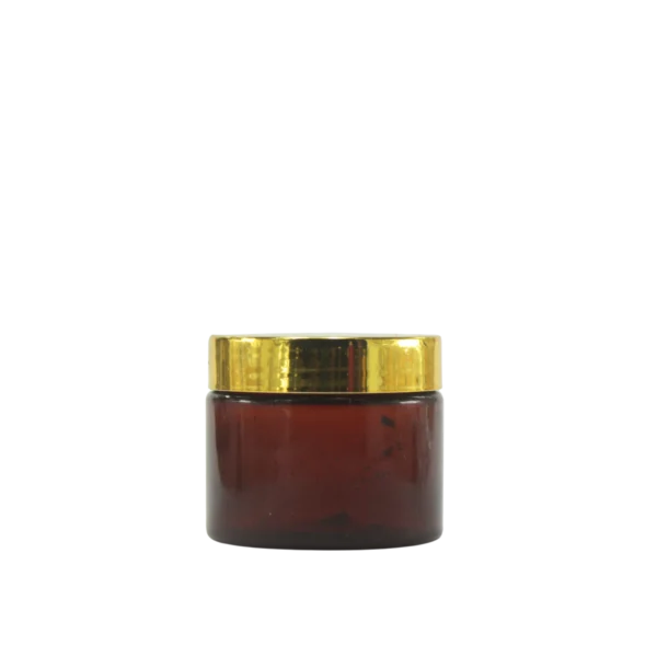 Pot plastique marron cap doré 100g