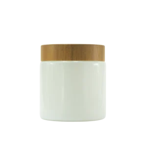 pot en verre blanc cap bambou 100g
