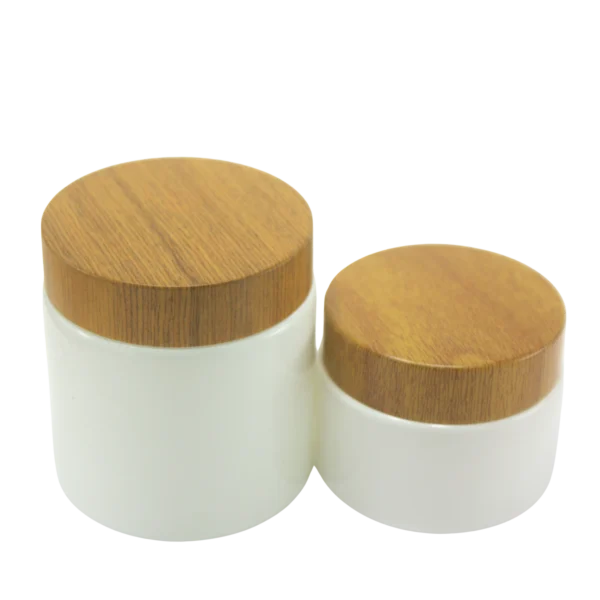 Pot en verre Blanc cap Bambou 100g – Image 5
