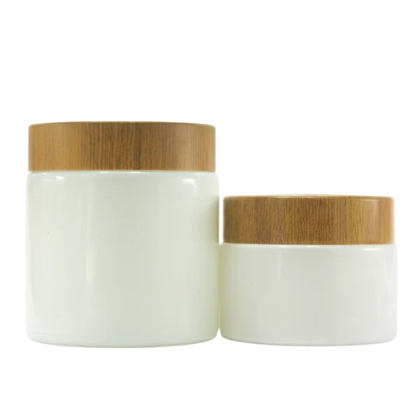 Pot en verre Blanc cap Bambou 100g – Image 4
