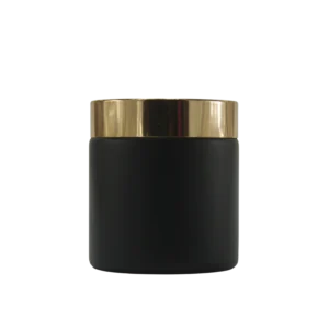 pot en verre noir cap doré 100g