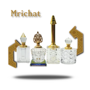 Flacons Mrichat en verre bouchon doré