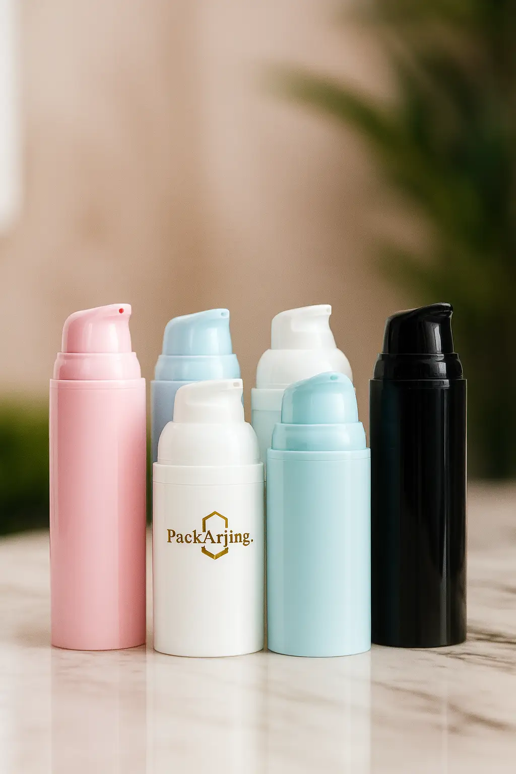 Flacons airless 30ml et 50ml pastel pour soins cosmétiques – PackArijing